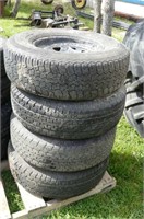 Lot of 4-Tires ST225/75R15 and Rims