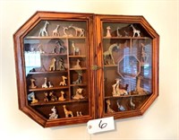 Shadow Box w Miniature Giraffe Collection