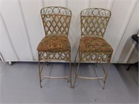 Two Metal Snack Bar Stools