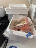 PLASTIC DRAWERS WITH CRAFT SUPPLIES IN 1