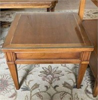 Side Table with Glass Top
