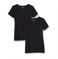 Essentials Women's Classic-Fit Short-Sleeve V-Nec