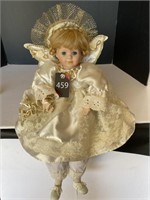 Porcelain Angel Doll 16"H