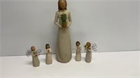 (5) Willow Tree Figurines, tallest one is 15’’