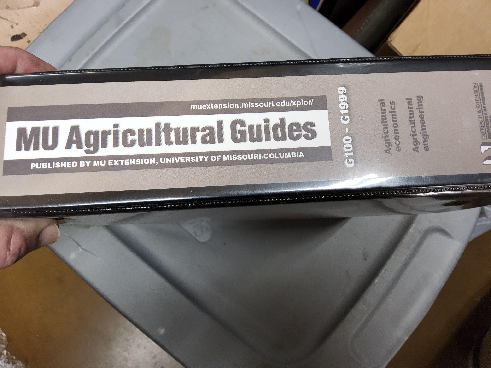 Box of MU Agricultural guides