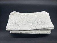 10- Square Damask Linen Cloths are 19x19in Square