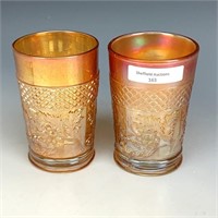 Dugan Marigold Lattice & Daisy Tumbler Lot