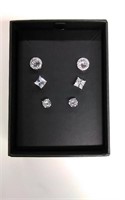 (3) PAIR 7.00 CTTW SWAROVSKI CRYSTAL STERLING