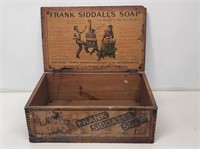 Early Wooden Sidall's Soap Advertising Box