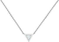 Elegant Triangle 1.00ct White Opal Necklace