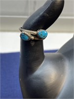 Size 6 sterling silver ring turquoise