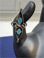 Size 7 sterling silver ring turquoise