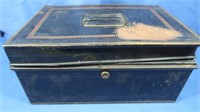 Vintage Metal Lock Box 9x13x8 (no key)