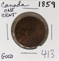 1859 Canada One Cent Good