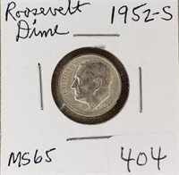 1952S  Roosevelt Dime MS65