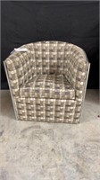 Modern chrome/upholstered chair