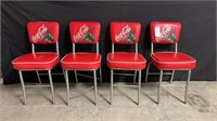 Four Aluminum Coca cola chairs