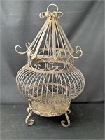 Antique iron bird cage