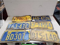 (6) Assorted PA License Plates