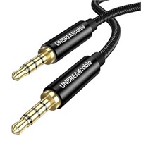 UNBREAKcable 3.5mm AUX Cable w/Mic (3.9FT  Hi-Fi)