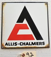 "ALLIS-CHALMERS" PORCELAIN SIGN