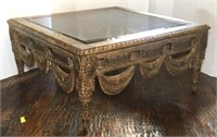 Coffee Table Inset Beveled Glass