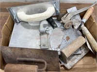 flat of masonry tools