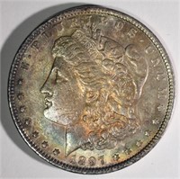 1897 MORGAN DOLLAR BU TONED OBV