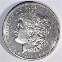 1884-S MORGAN DOLLAR AU/BU