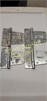 (4) zinc plated 3.5" gate hinges