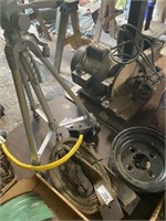 Ratchet Strap, Tri-Pod and Wheel Rim