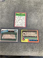 1974, 1975, 1980 Reds Team Cards