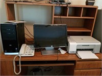 Hp printer with copier/printer and office desk