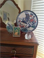 Peacock collection plates and pictures