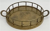 Vintage Faux Bamboo Brass Tray