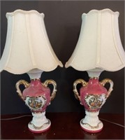 Victorian Style Porcelain Lamps