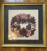 1994 Garden Wreath Framed Print by Glynda Turney
