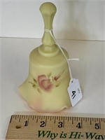 FENTON BURMEASE BELL WITH HAND PAINTED ROSES