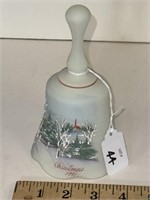 FENTON 1991 CHRISTMAS BELL PAINTED BY S JACKSON
