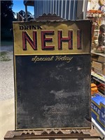 Vintage Embossed Metal Nehi Soda Sign