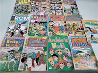 13 assorted Marvel and Archie comic books
