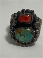 VINTAGE SOUTHWESTERN STERLING SILVER RING WITH