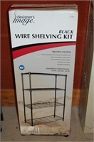 Black Wire Shelving Kit - Box is damaged 5'