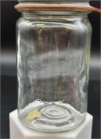 Rare Antique Embossed Ohio Mason Pint Jar Uv