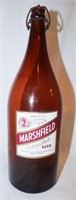 AS IS Marshfield Beer Label on Brown Bottle 14"T