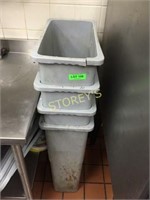 4 Trash Bins - Cracked