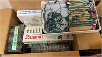 Vintage - Christmas string lights- box lot