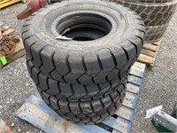 4 New Titan Forklift Tires