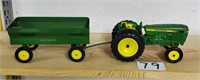 John Deere utility tractor with wagon