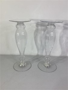 Tall Crystal Candle Holders